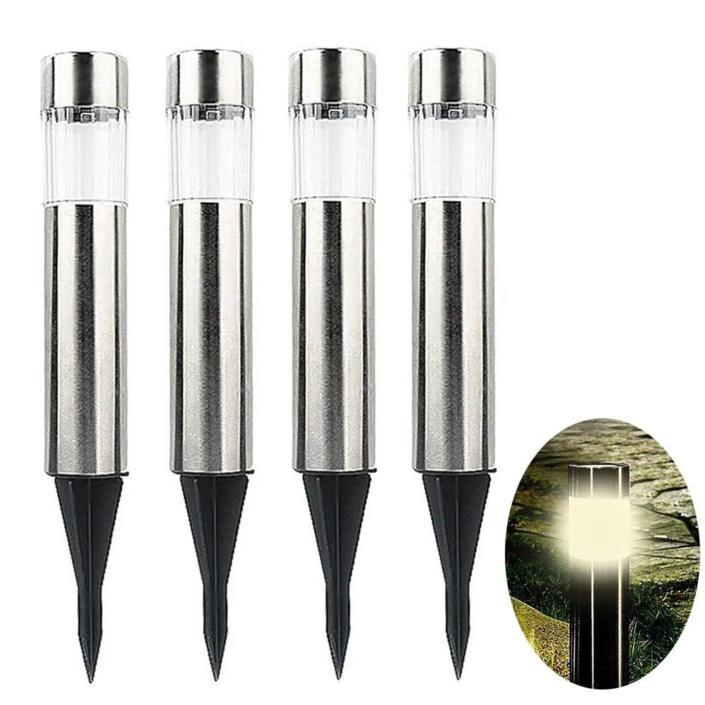 Solar Cylindrical LED Pathway Lawn Light - Solar Light Depot