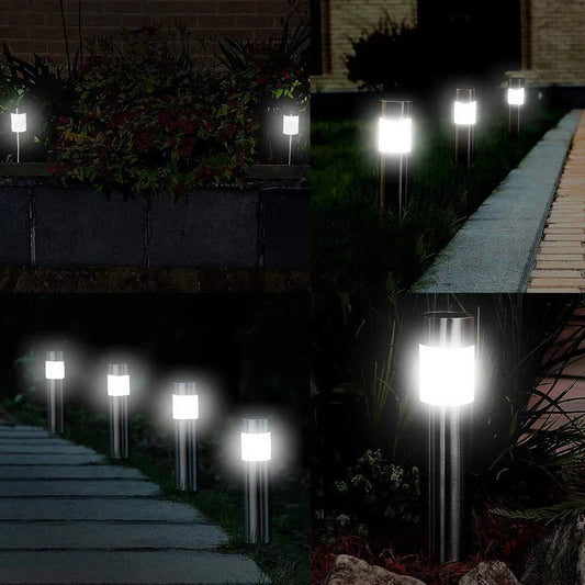 Solar Cylindrical LED Pathway Lawn Light - Solar Light Depot
