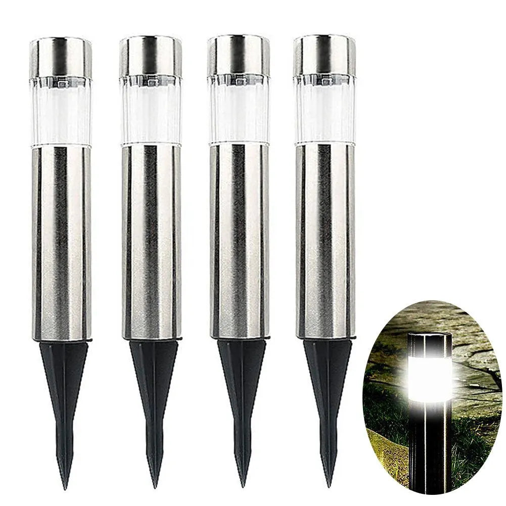 Solar Cylindrical LED Pathway Lawn Light - Solar Light Depot