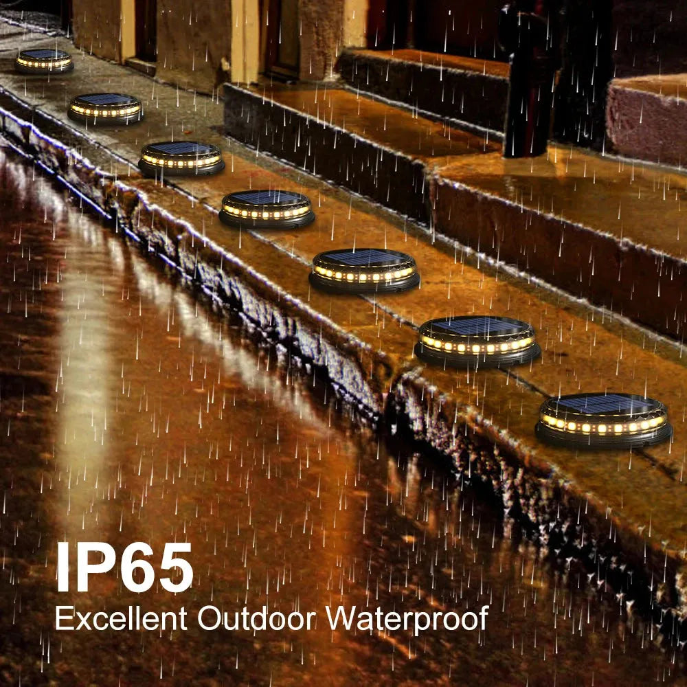 Solar Glowing LED Durable 4 Pack Pathway Lights