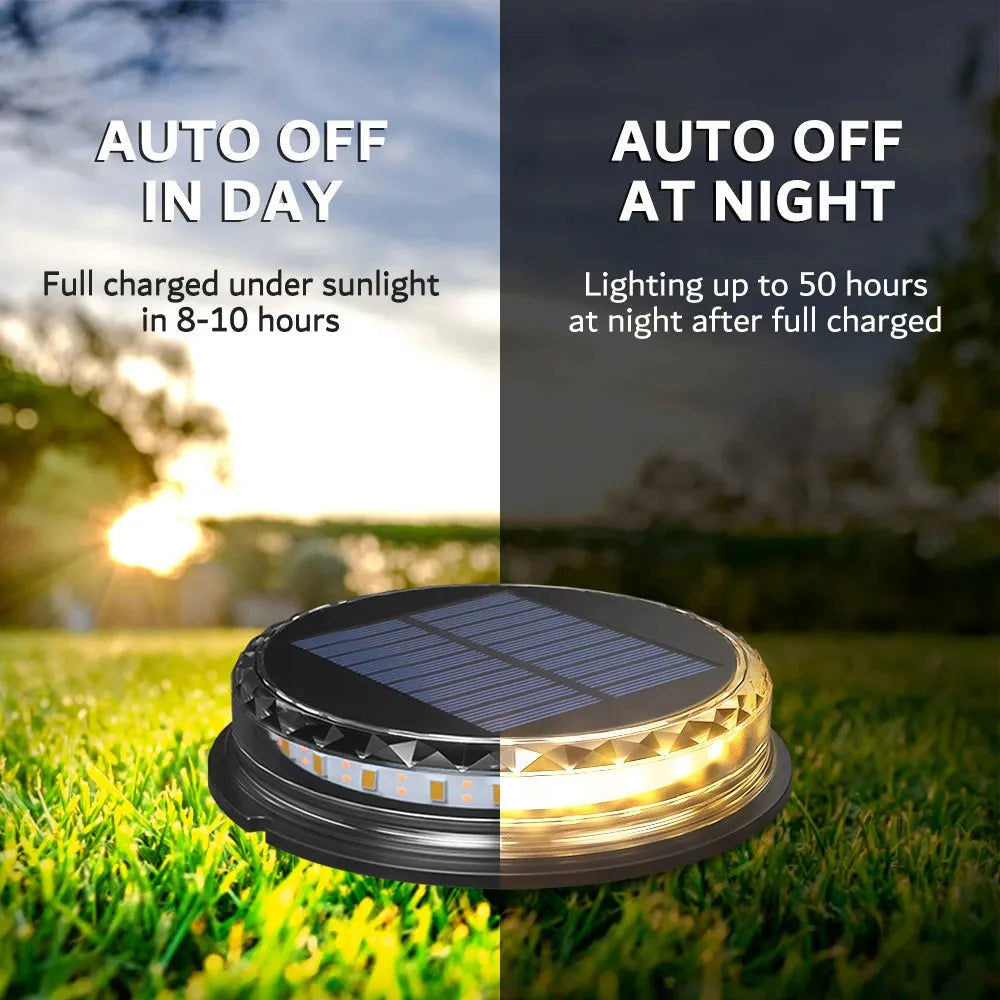 Solar Glowing LED Durable 4 Pack Pathway Lights