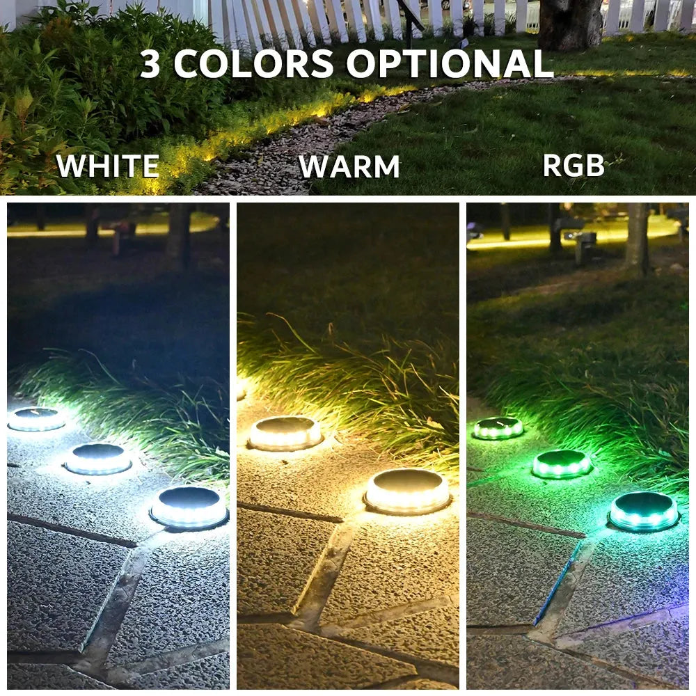 Solar Glowing LED Durable 4 Pack Pathway Lights
