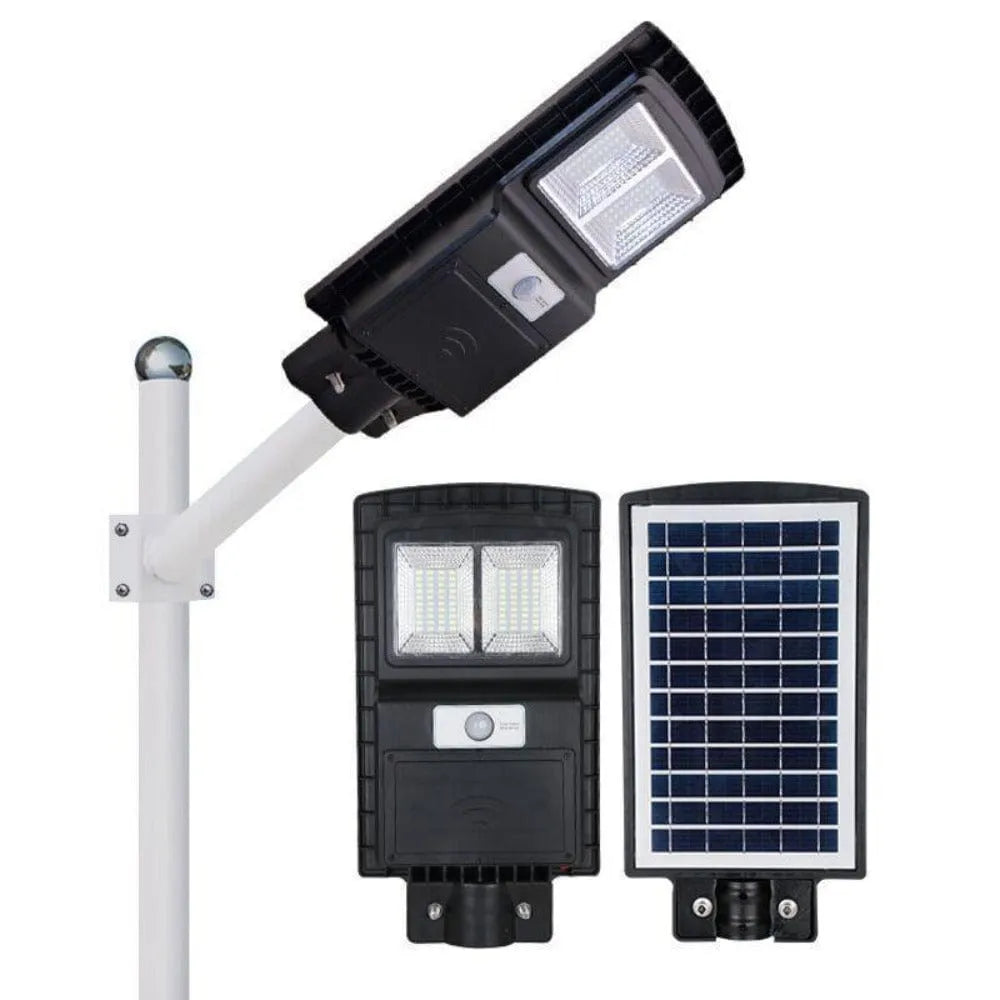 Outdoor All In One Integrated 80W LED Solar Street Wall Path Light for Home & Garden- 8000 Lumens Solar Light Depot