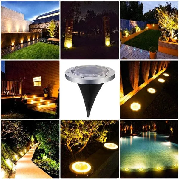 12 Pack Outdoor Solar Lights - Solar Landscape Lighting Solar Light Depot