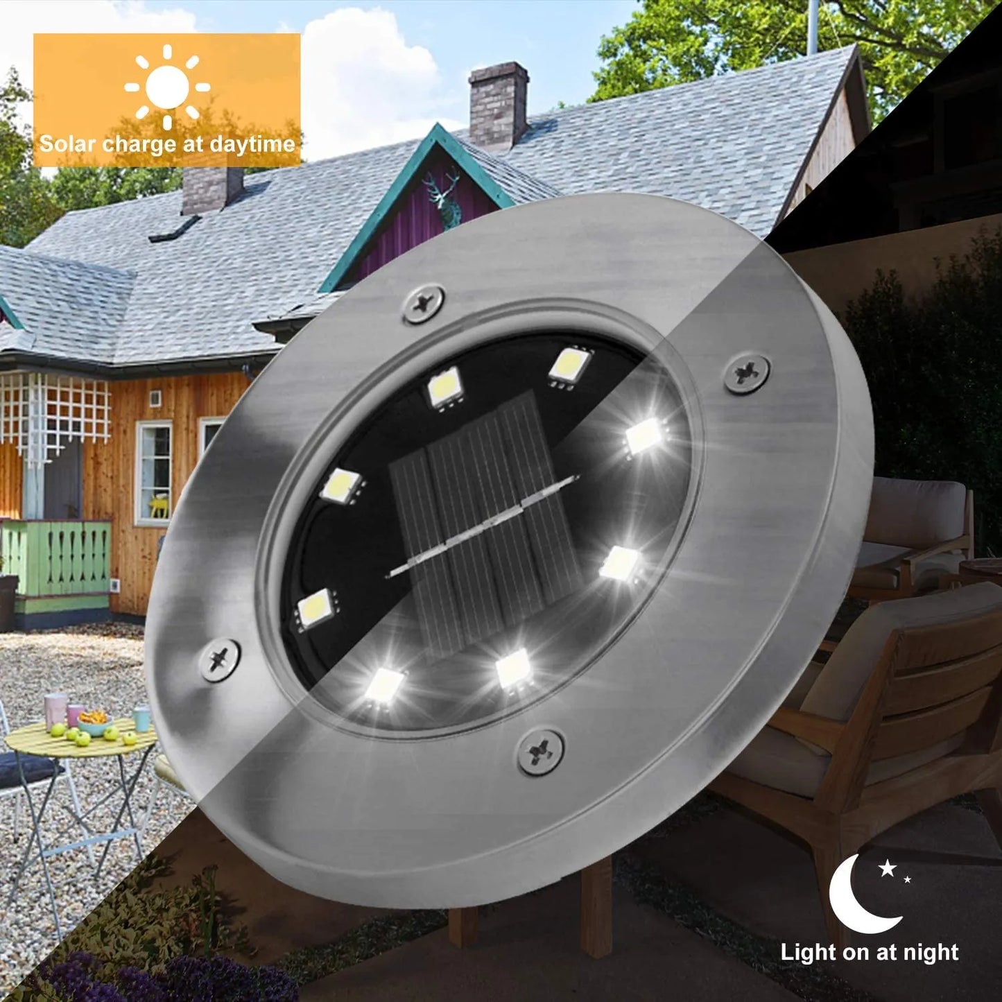 12 Pack Outdoor Solar Lights - Solar Landscape Lighting Solar Light Depot