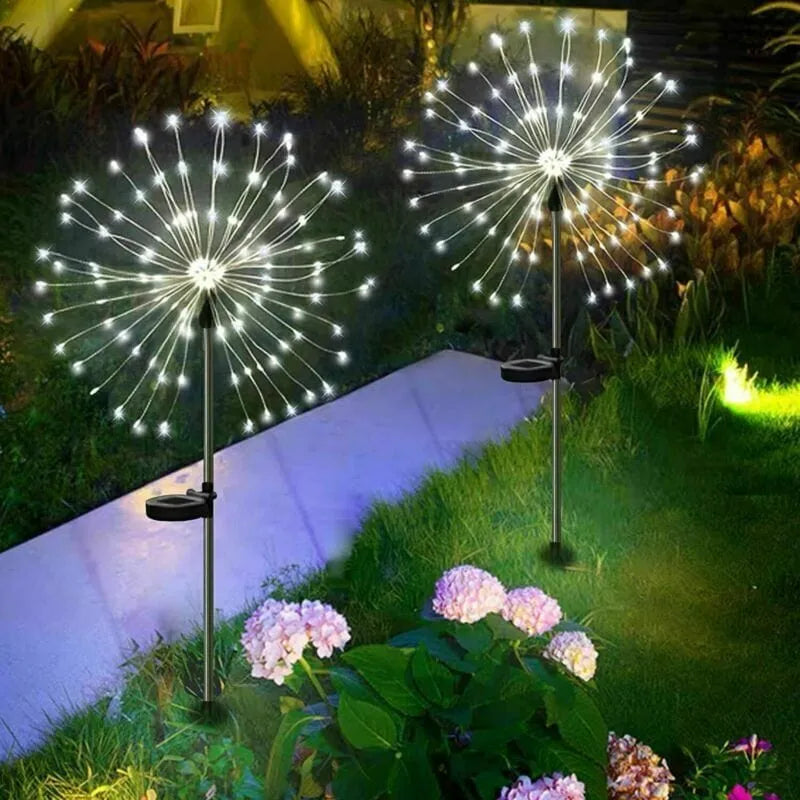 Solar Outdoor Waterproof Yard Fireworks Light - 150 LED - Solar Light Depot