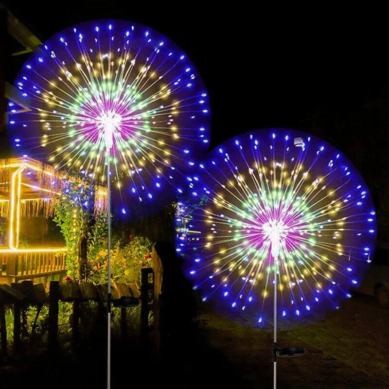 Solar Outdoor Waterproof Yard Fireworks Light - 150 LED - Solar Light Depot