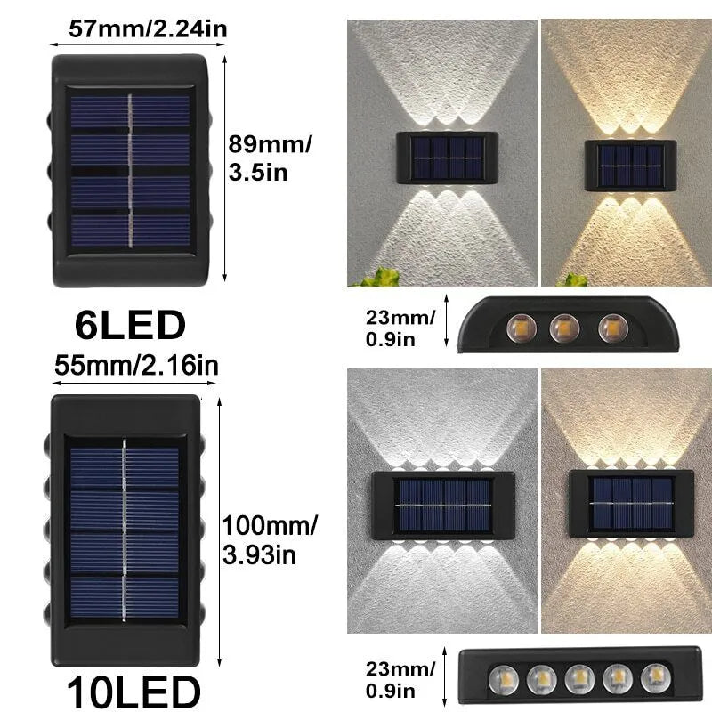 Outdoor LED Solar Wall Fence Light - Solar Light Depot