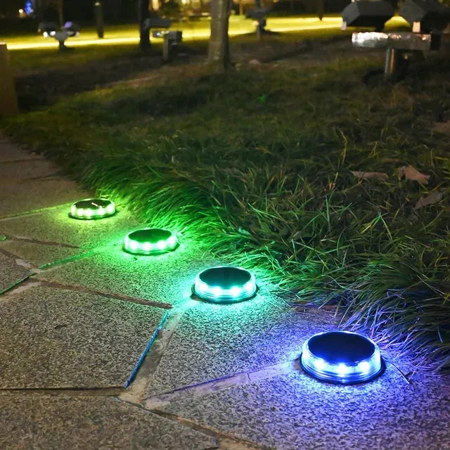 Solar Glowing LED Durable 4 Pack Pathway Lights