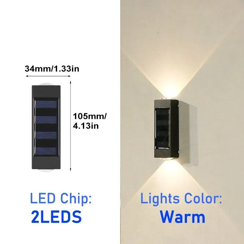 Outdoor LED Solar Wall Fence Light - Solar Light Depot