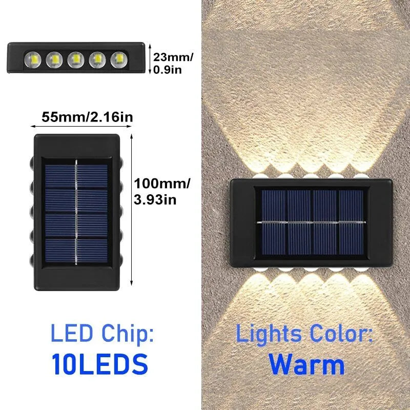 Outdoor LED Solar Wall Fence Light - Solar Light Depot