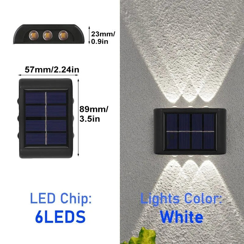 Outdoor LED Solar Wall Fence Light - Solar Light Depot