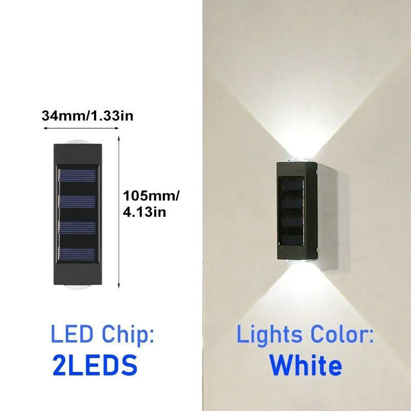 Outdoor LED Solar Wall Fence Light - Solar Light Depot