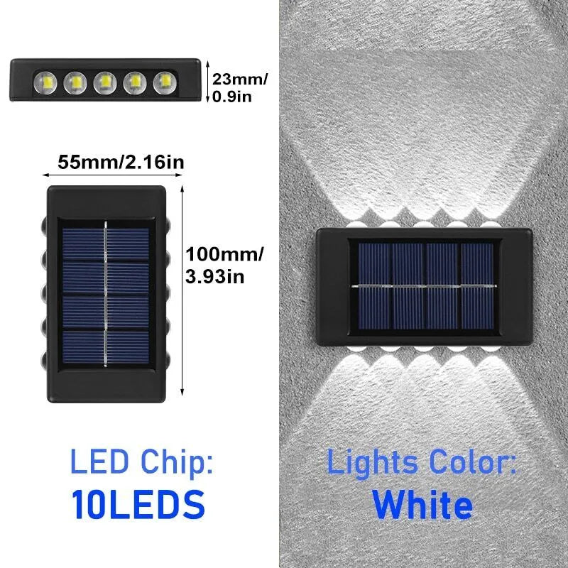 Outdoor LED Solar Wall Fence Light - Solar Light Depot