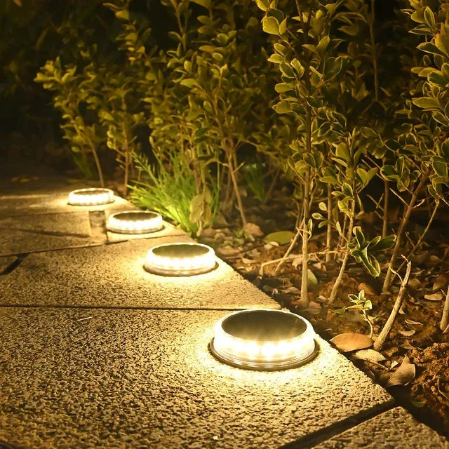 Solar Glowing LED Durable 4 Pack Pathway Lights