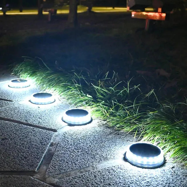 Solar Glowing LED Durable 4 Pack Pathway Lights