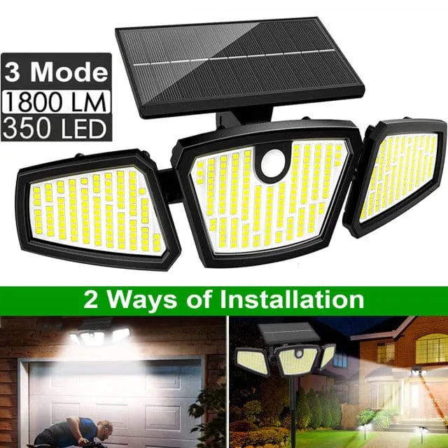 350 LED Motion Sensor Solar Garden Lights - Solar Light Depot