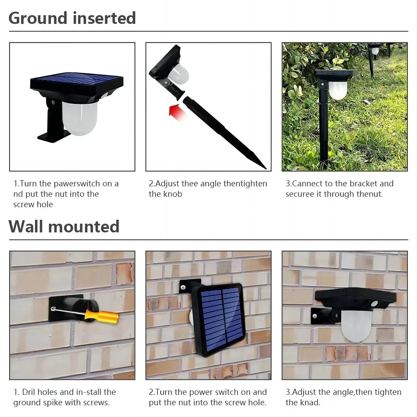 3.7V Ultra Bright Solar Motion Sensor Pathway Lights