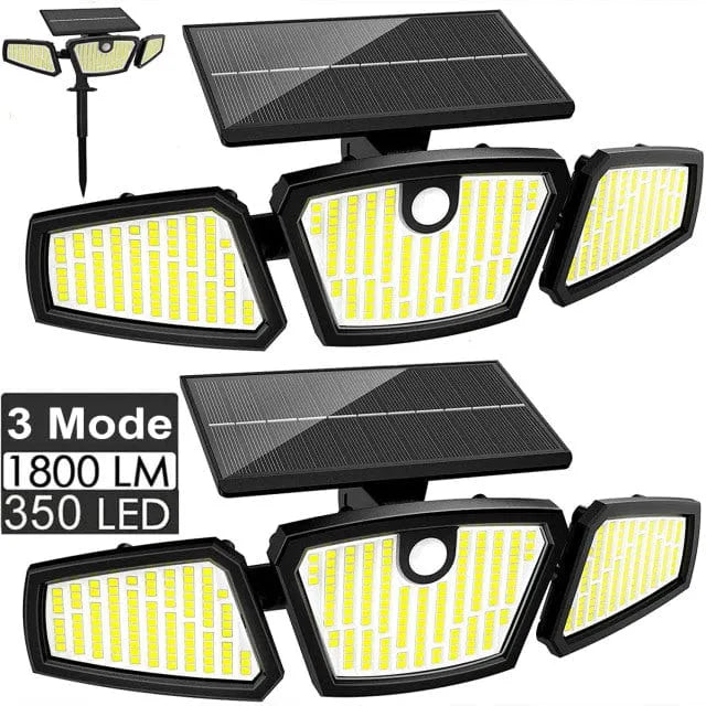 350 LED Motion Sensor Solar Garden Lights - Solar Light Depot