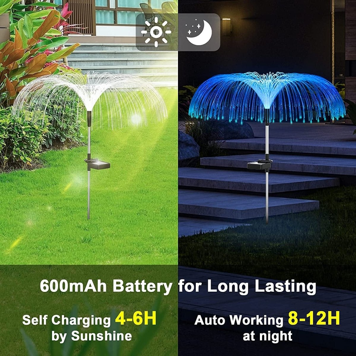 Color Changing Solar Garden Jellyfish Lights 5 PCS - Solar Light Depot