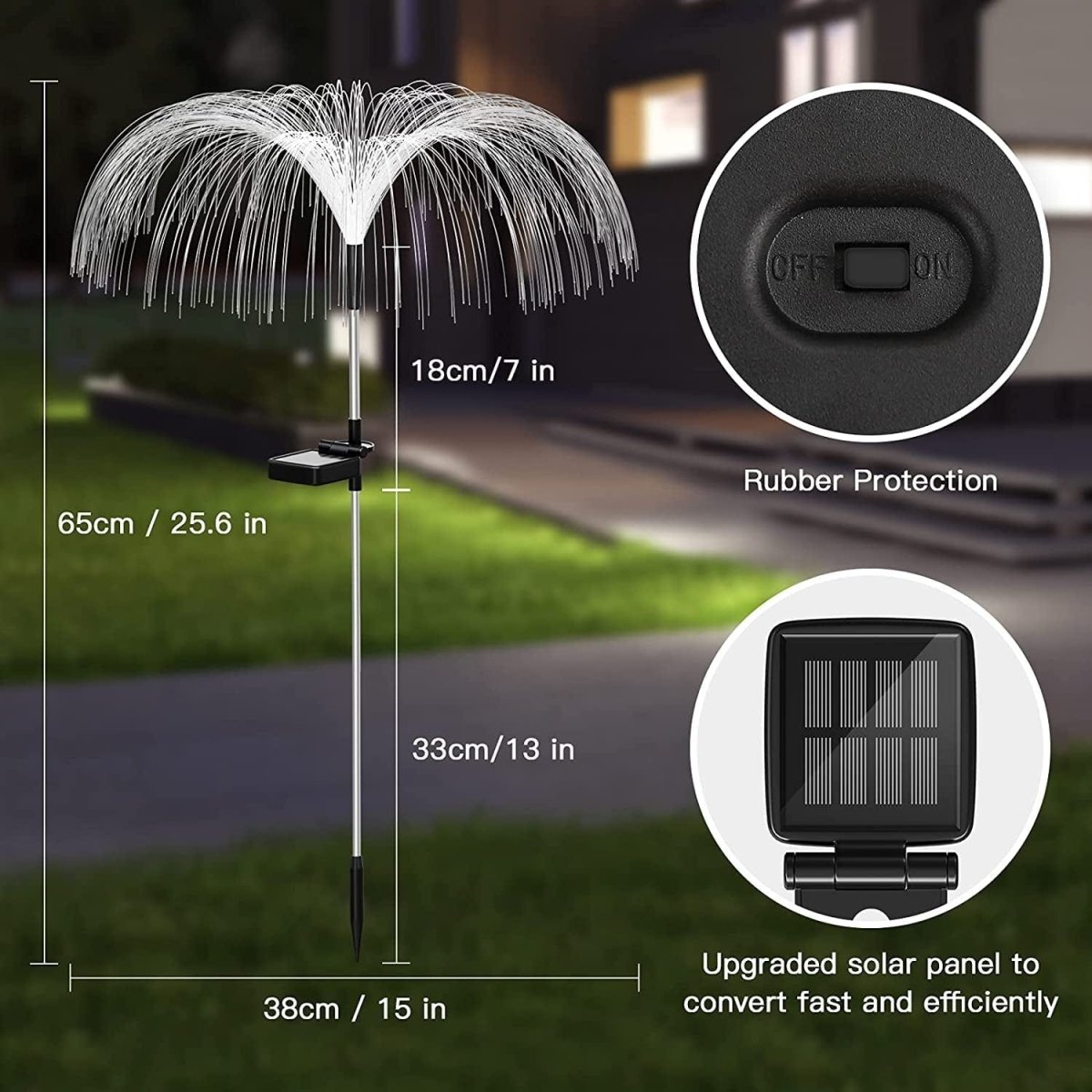 Color Changing Solar Garden Jellyfish Lights 5 PCS - Solar Light Depot