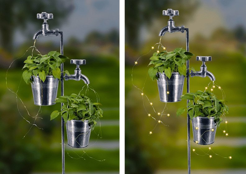 Solar LED Garden Faucet Lawn Light - Solar Light Depot