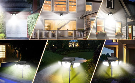 350 LED Motion Sensor Solar Garden Lights - Solar Light Depot