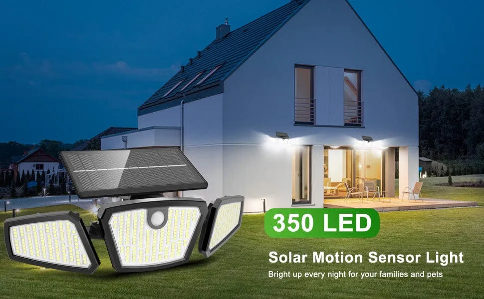 350 LED Motion Sensor Solar Garden Lights - Solar Light Depot