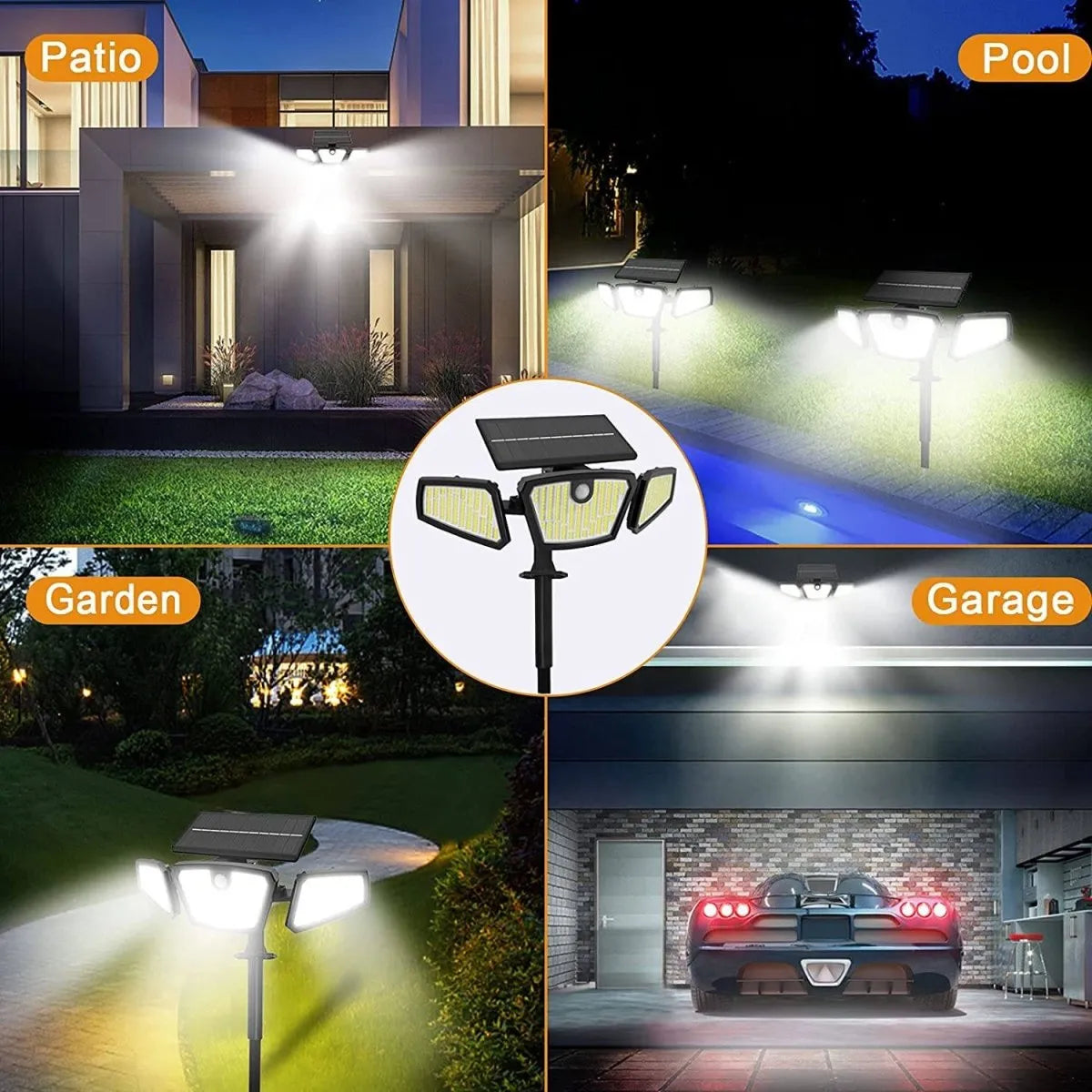 350 LED Motion Sensor Solar Garden Lights - Solar Light Depot