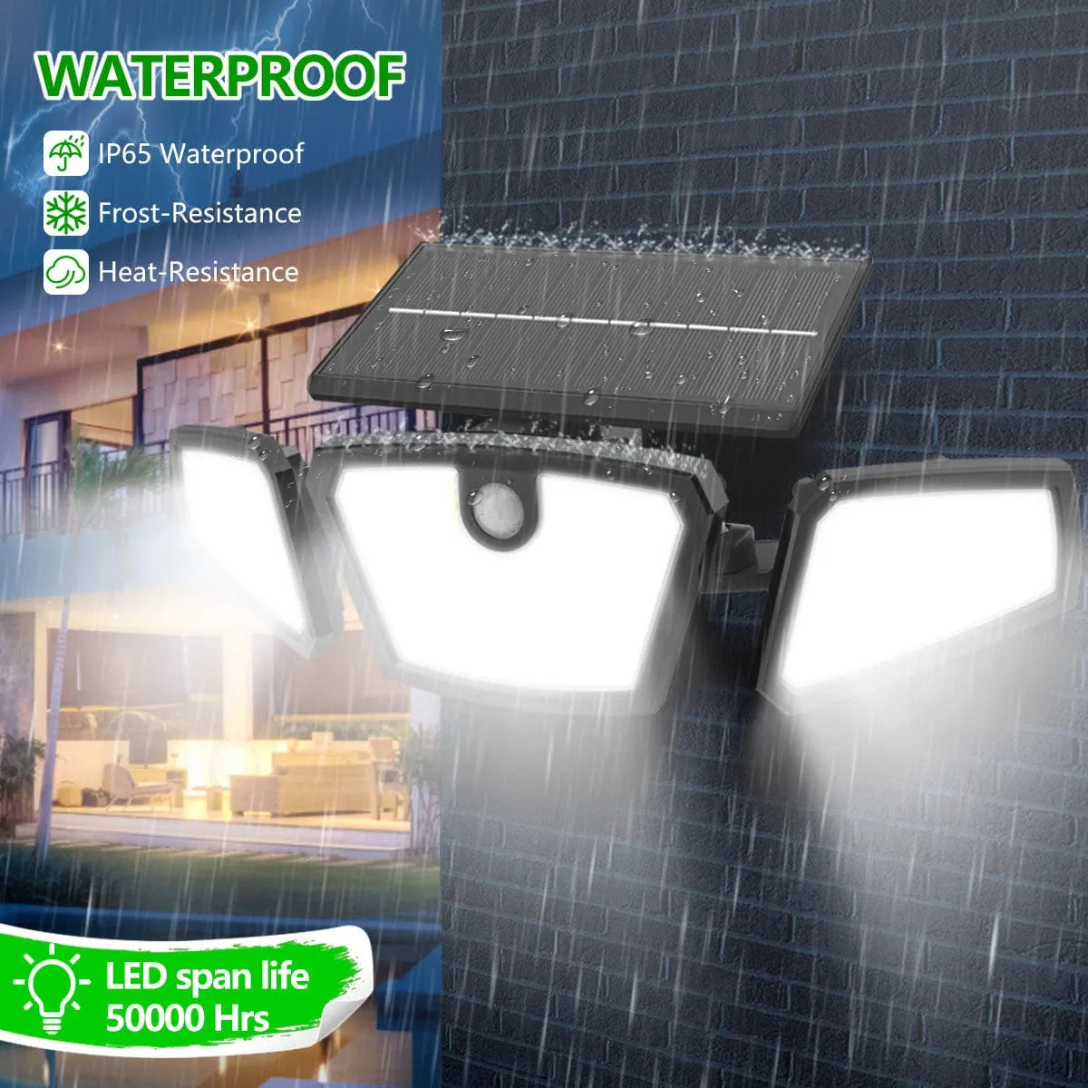 350 LED Motion Sensor Solar Garden Lights - Solar Light Depot