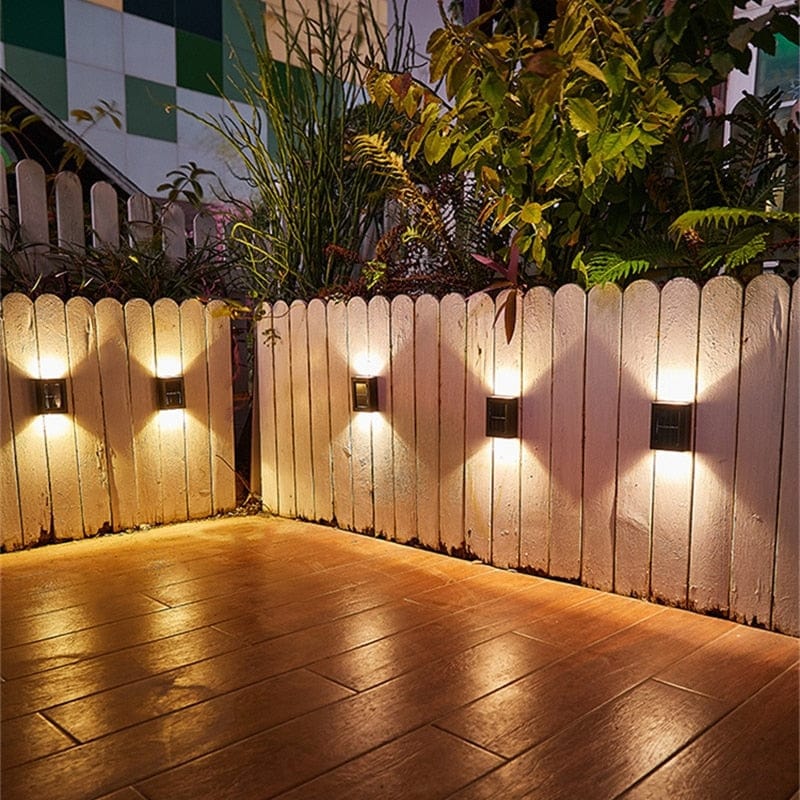 Solar Powered Outdoor Patio Wall Light Solar Light Depot White Light 2 Pack 