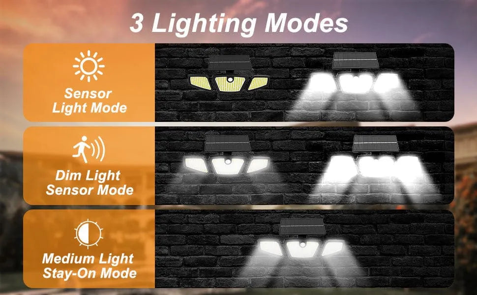 350 LED Motion Sensor Solar Garden Lights - Solar Light Depot
