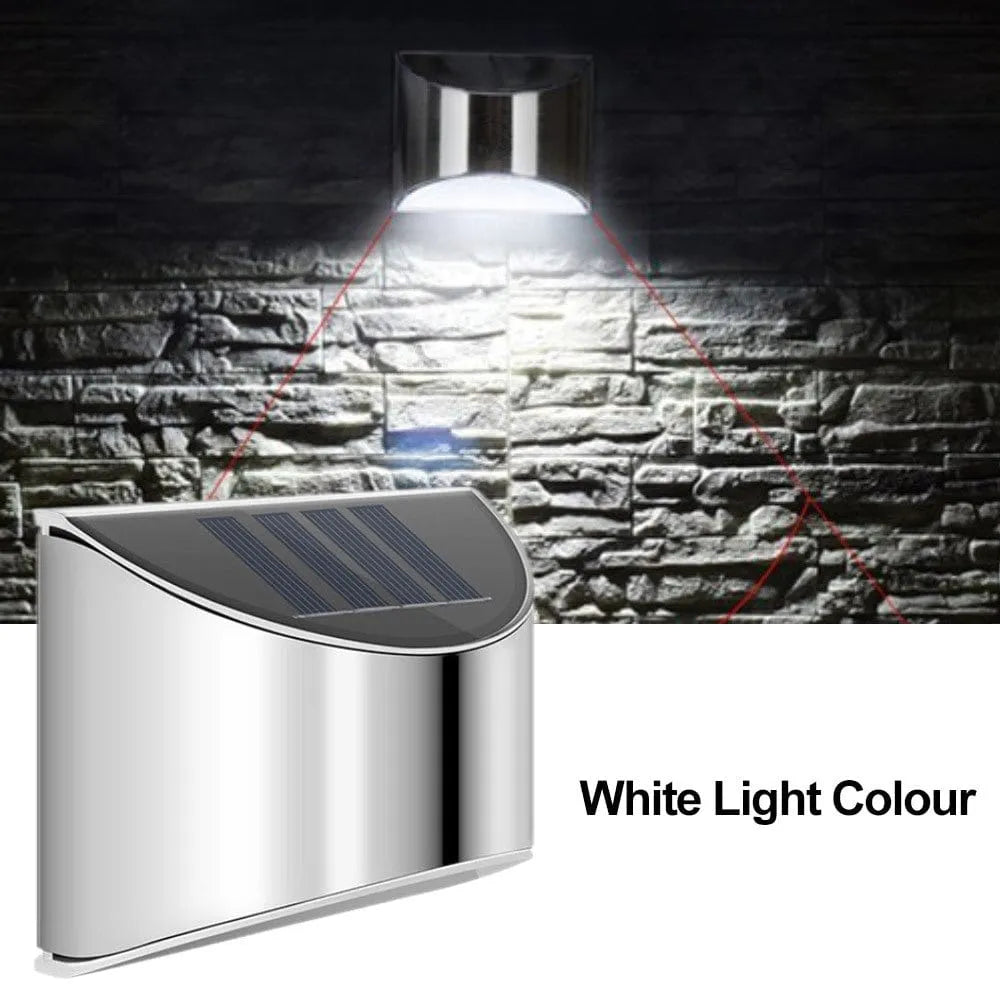 Stainless Steel Outdoor Solar Fence Wall Light - Solar Light Depot