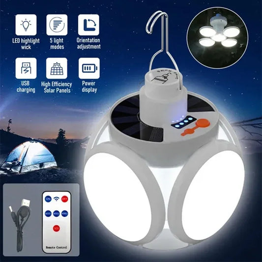 Portable Lightweight LED Bulb Folding Solar Light