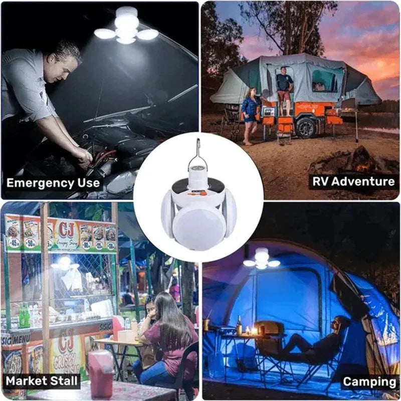 Portable Lightweight LED Bulb Folding Solar Light