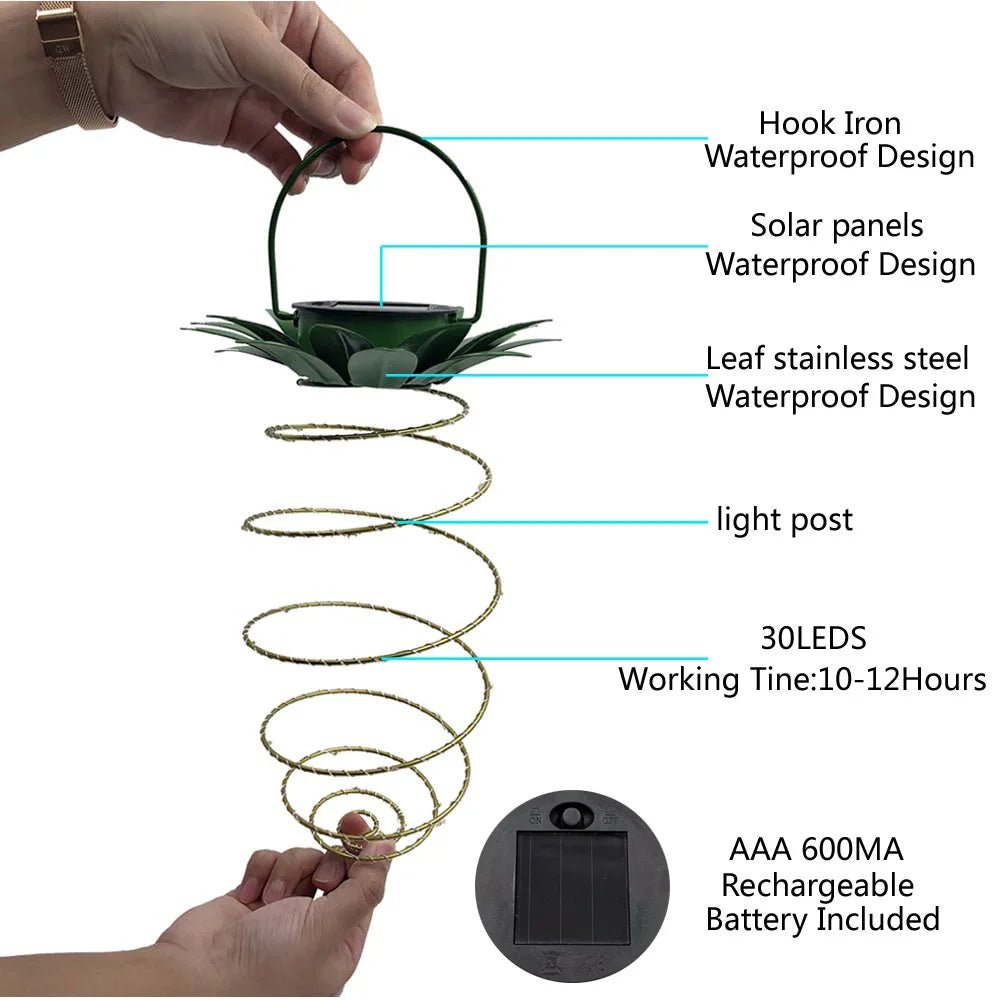 Pineapple LED Solar Garden Lawn Lights - Solar Light Depot