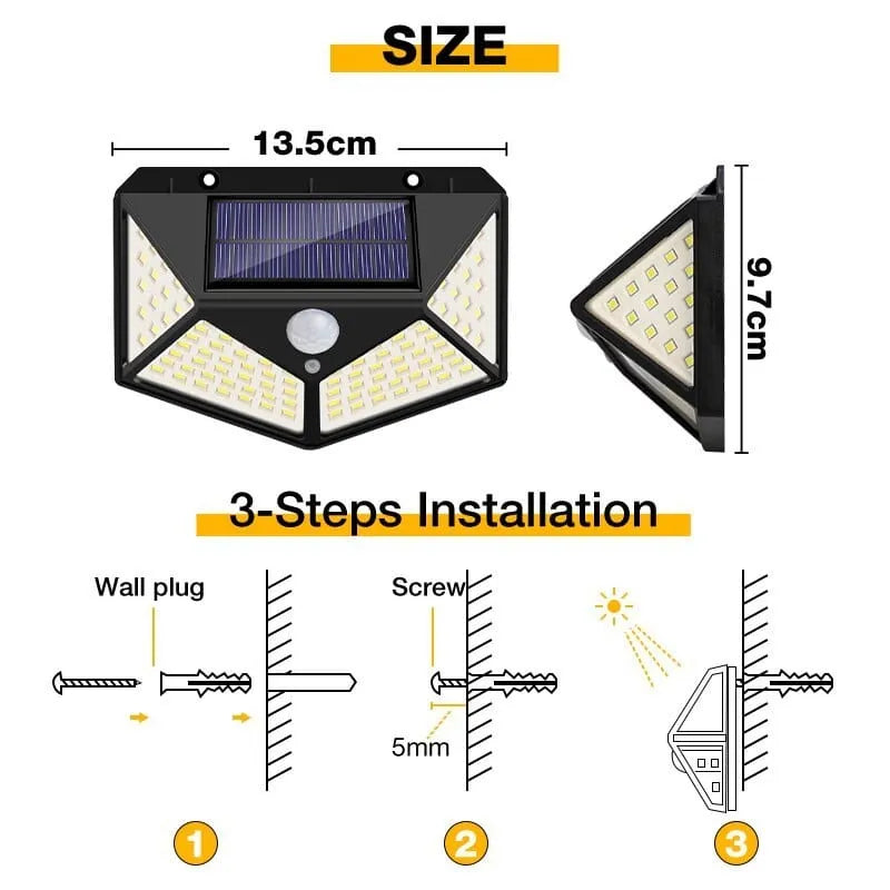 Solar Powered Waterproof LED Motion Sensor Lights - Solar Light Depot