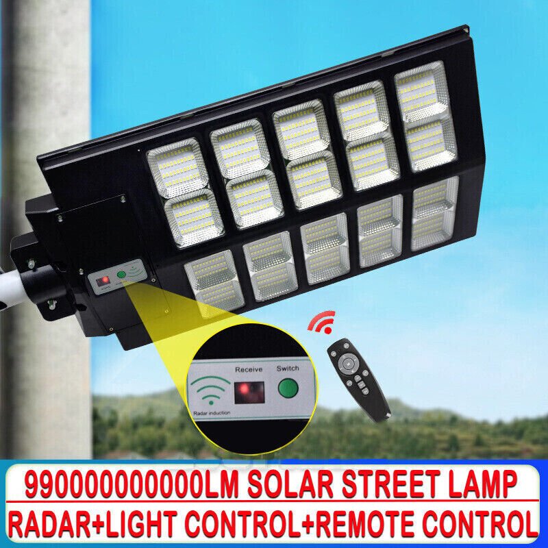 2000W LED Super Bright Outdoor Remote Control Solar Street Light - Solar Light Depot