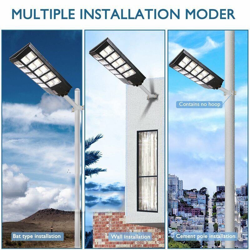 2000W LED Super Bright Outdoor Remote Control Solar Street Light - Solar Light Depot