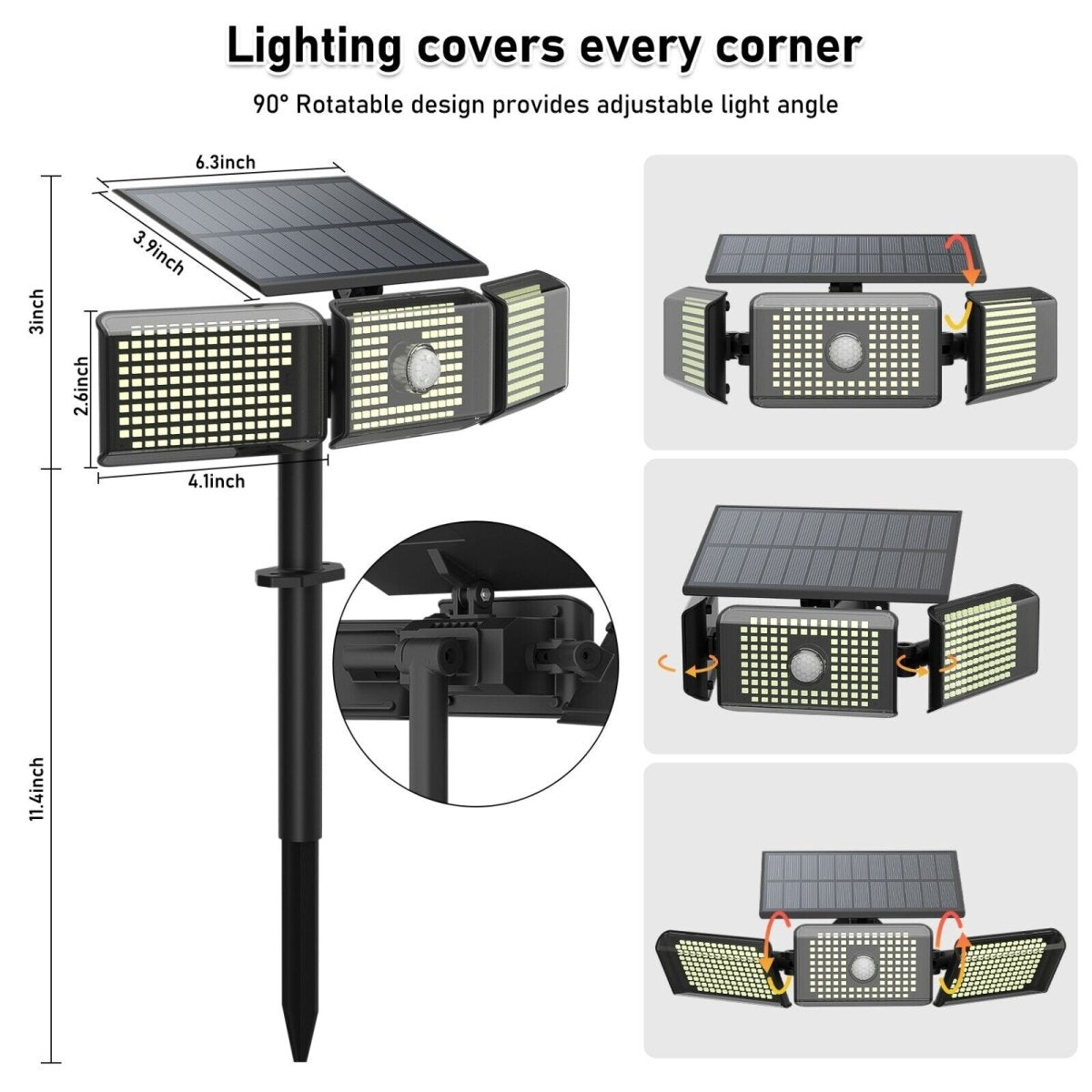 SolarGuard Wide LED Motion Landscape Light - Solar Light Depot
