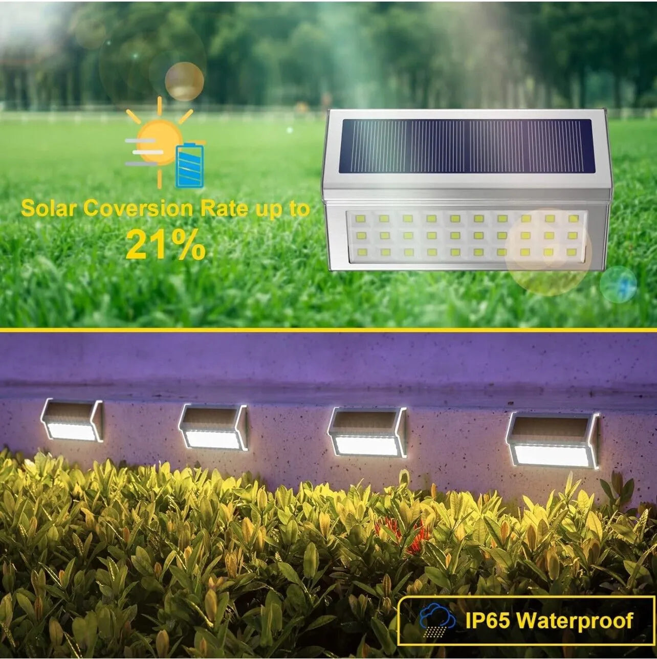 Solar Outdoor Aluminum Lights 10 Pack 30LED