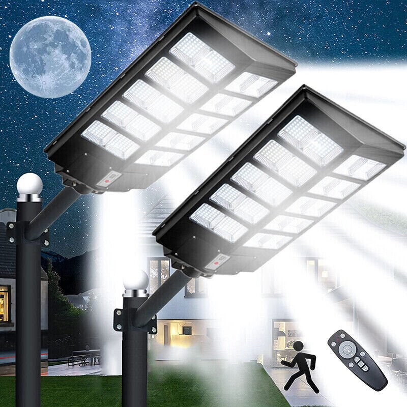 2000W LED Super Bright Outdoor Remote Control Solar Street Light - Solar Light Depot