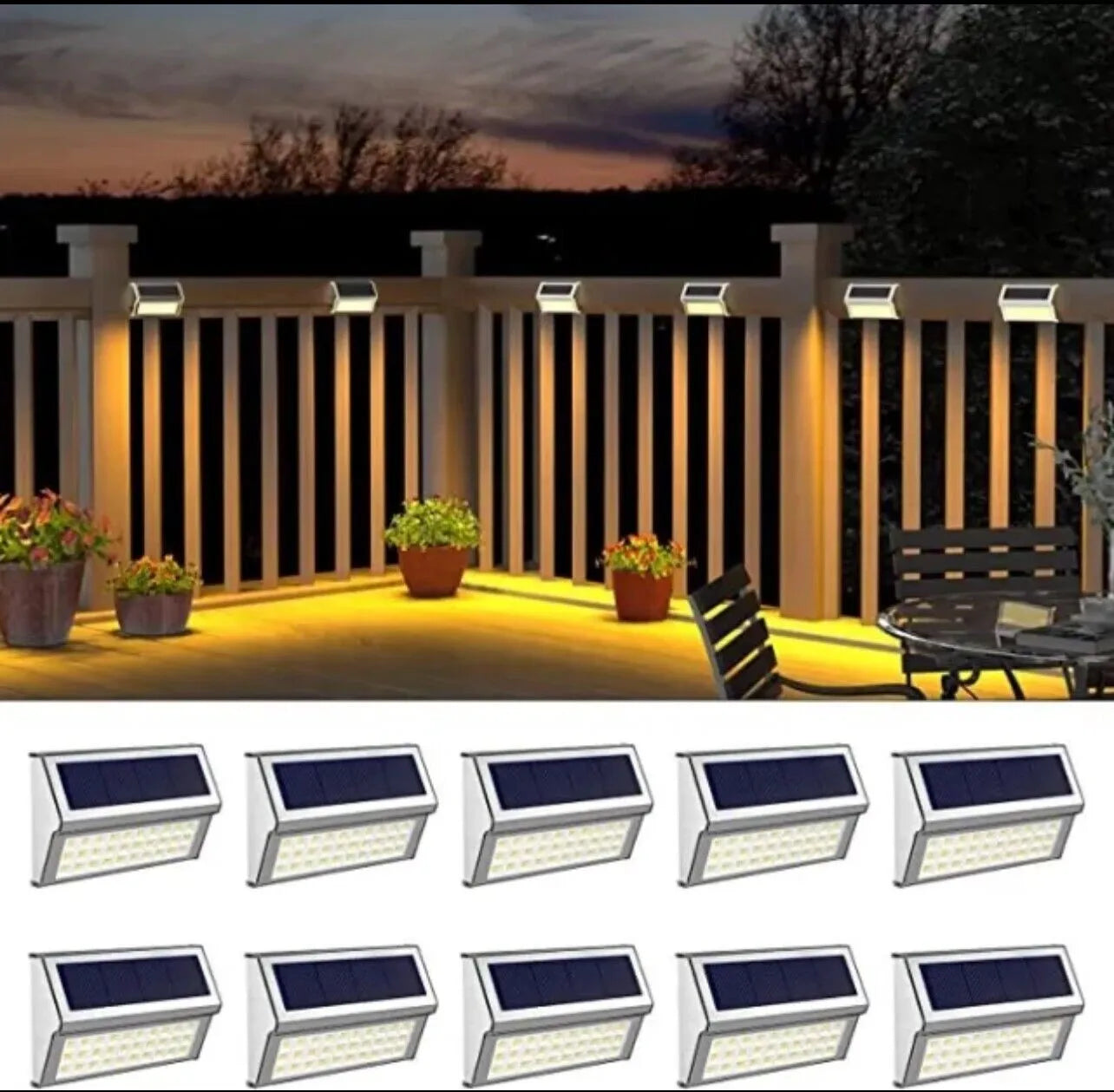 Solar Outdoor Aluminum Lights 10 Pack 30LED