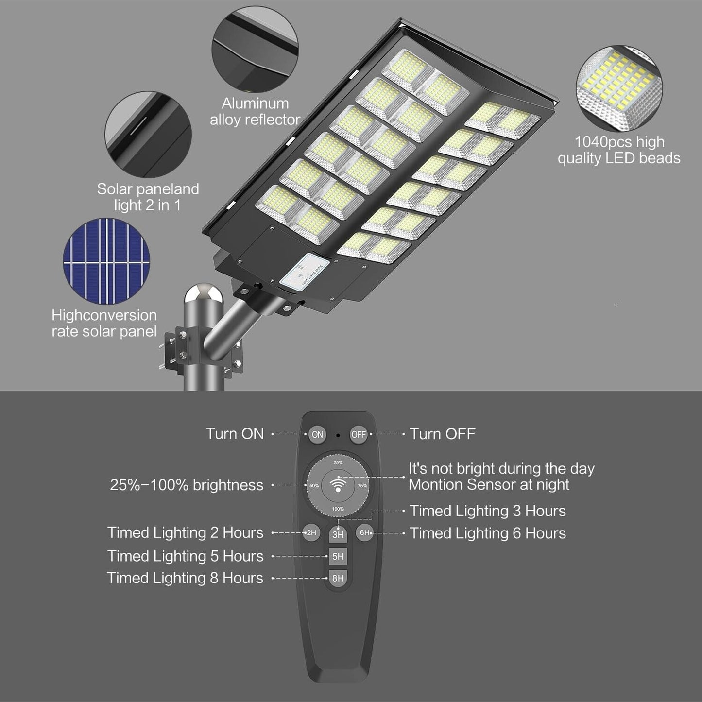 3000W Motion Sensor Solar Street Light
