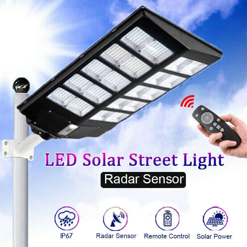 2000W LED Super Bright Outdoor Remote Control Solar Street Light - Solar Light Depot