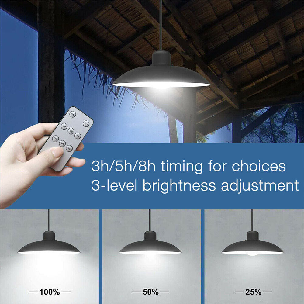 Double Head Solar LED Hanging Pendant Light