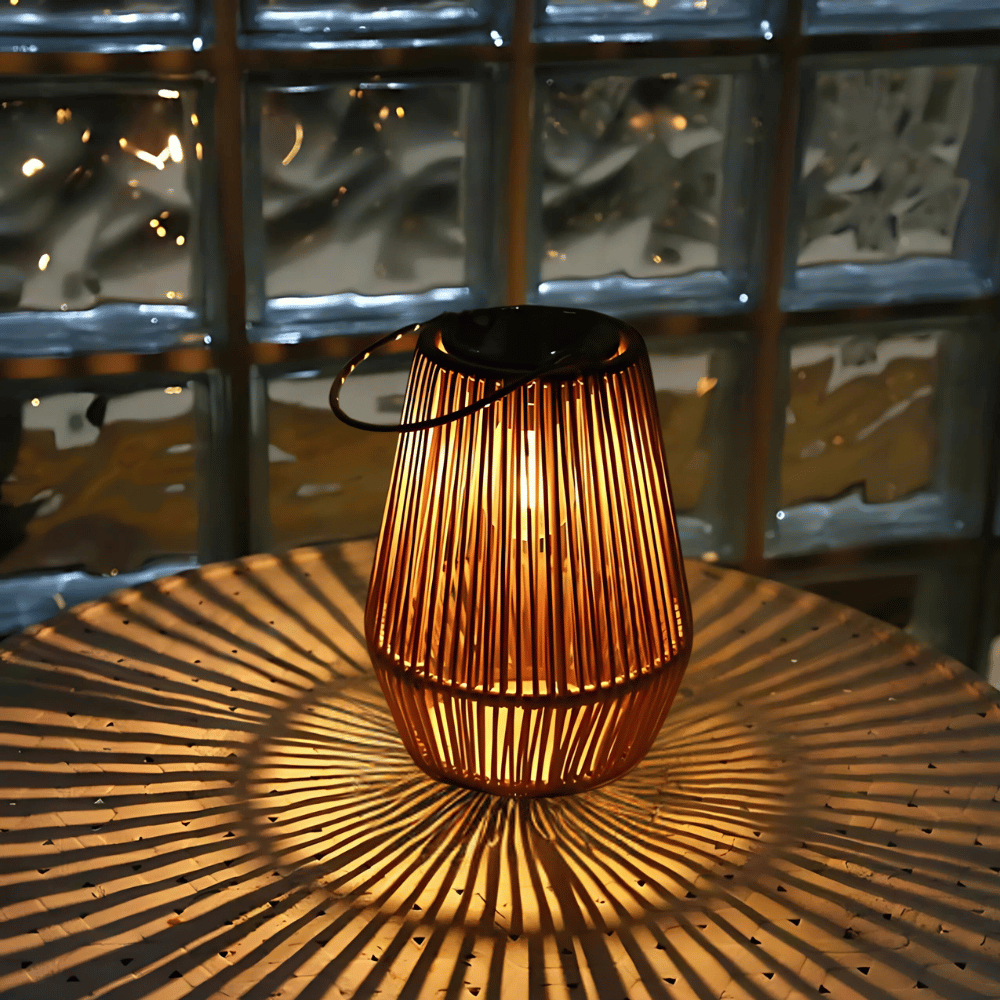 SolarGlow Wicker Lantern