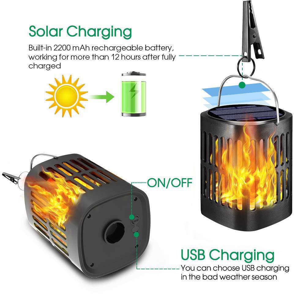 Solar LED Flame Lantern Light - Solar Light Depot