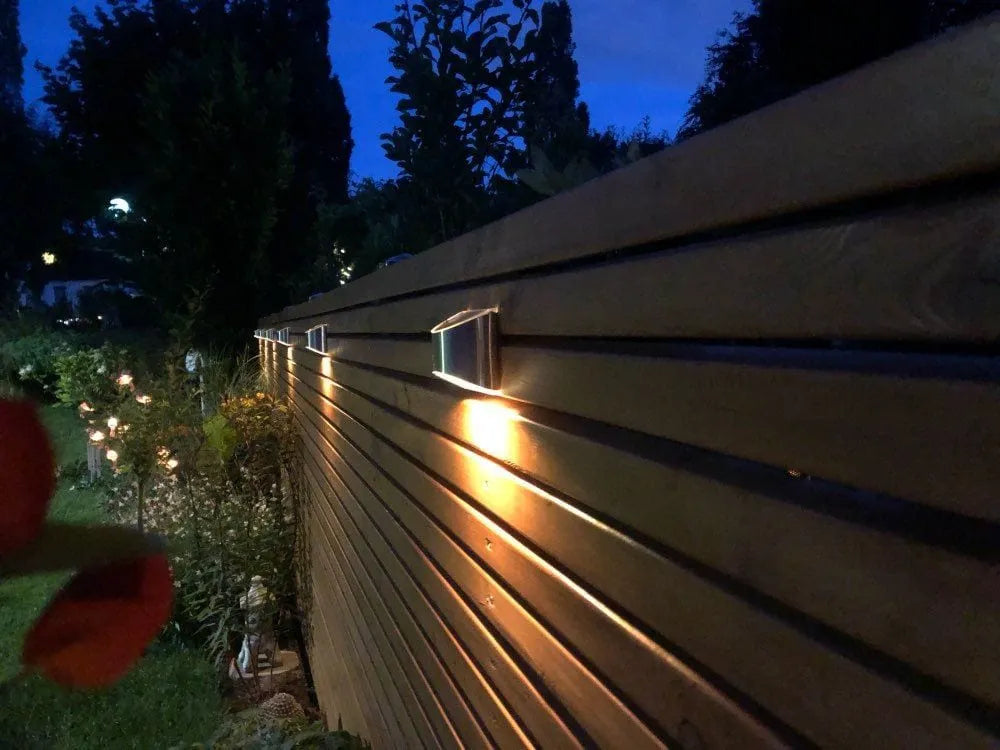 Stainless Steel Outdoor Solar Fence Wall Light - Solar Light Depot