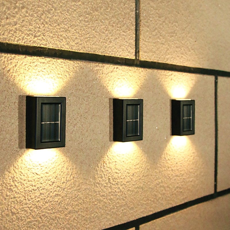 Solar Powered Outdoor Patio Wall Light Solar Light Depot Warm Light 2 Pack 
